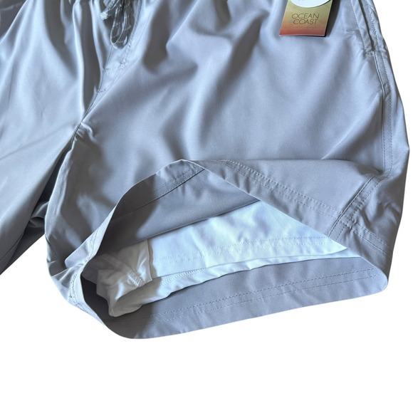 NWT Ocean Coast Quick Dry Stretch Liner Swim Trunks Flight Gray Size XXL - Picture 9 of 9